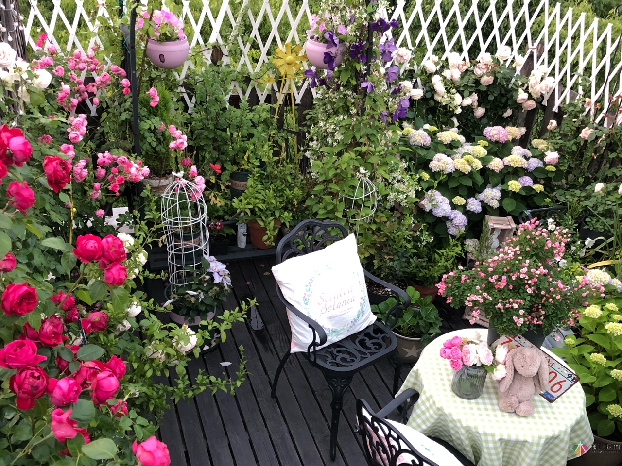 花了4年時間搭建了13㎡的屋頂露臺花園，每個角落都美如畫